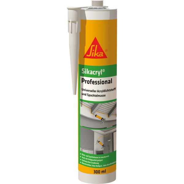 Sikacryl®Professional - 12 x 300 ml Kartusche - weiß von Sika Deutschland
